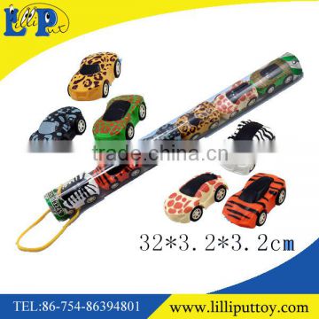 Pull back 6pcs mini animal car toy set