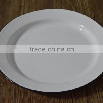 2061 dia25.5cm enamel metal plate ,ceramic dish