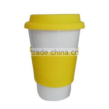 Promotional Gift Ceramic Coffee Mug With Silicone Lid Quality Choice photo-2
