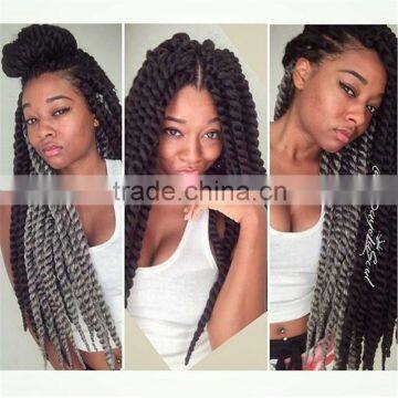 High Quality 12" 24'' 2X Havana Mambo Twist Braids With Synthetic Crochet Hair Extension photo-2