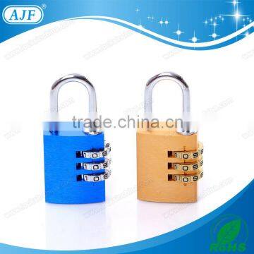 AJF New Arrival Top Security 3 Digits Colorful Aluminium Combination Coded Lock