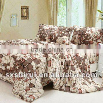 100% polyester mircrofiber 4pcs Coral fleece bedsheet set