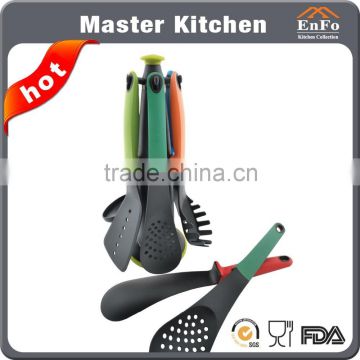 7 pcs High Quality nylon kitchen utensil / nylon kitchen tools with utensil rack