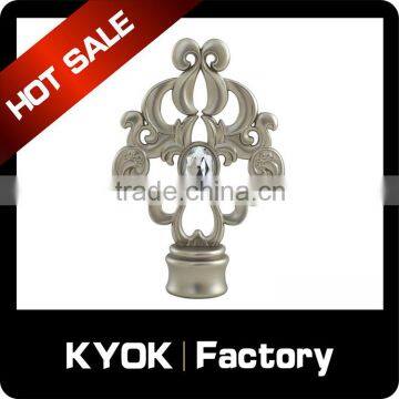 KYOK 2016 Latest flexible Curtain Finial,fashionable,home decoration crystal flower finial