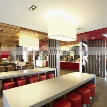 KFC's furniture laminated white quartz stone table top