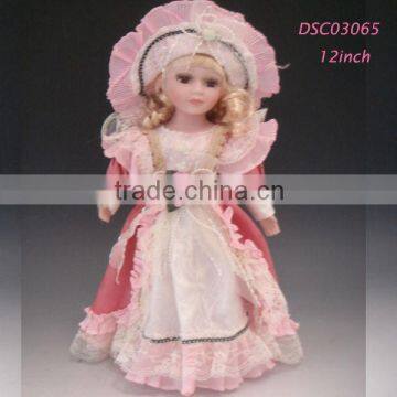 12 inch Promotions Classic design Victorian period style porcelain dolls