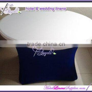 white stretch spandex table toppers table caps for 5 feet round banquet tables-dia-152cm