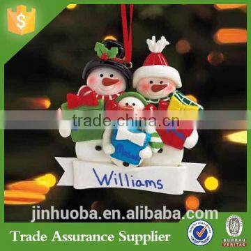 Hot Sale Resin Snowman Ornament Christmas Ornament