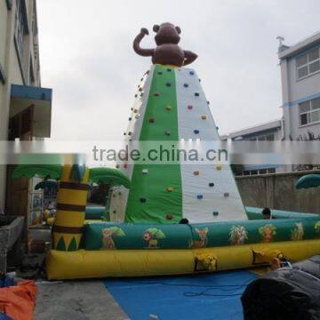 inflatable rock climbing wall/ inflatable rock climbing bouncer games