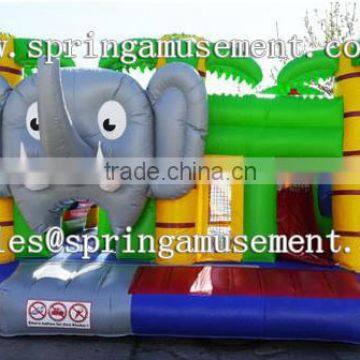 Top design Elephant classical inflatable jumper and slide combo castle SP-CM037