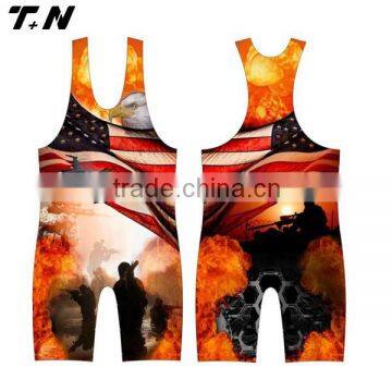2015 sublimated team printing wrestling singlet