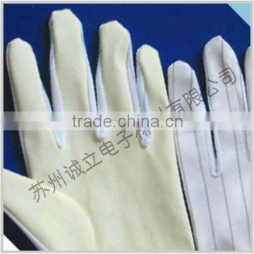 9'' antistatic ESD gloves; striped esd gloves; PU Coated antistatic gloves