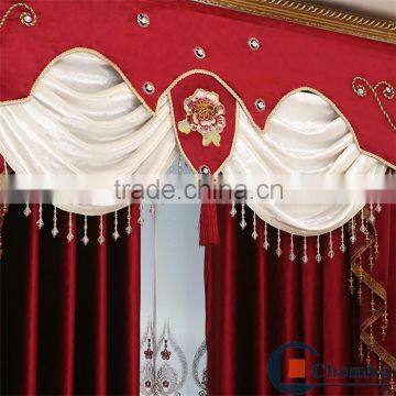 2016 fashion embroidered design stage decoration curtain