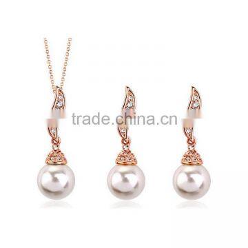 Wholesale Latest Design Fashion Necklaces Women Luxury Statement Diamond Jewelry Set SKJT0600