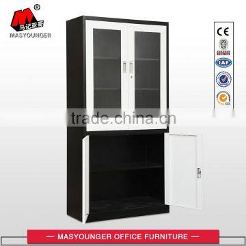 High Quality up Glass Door and Down Metal Door Filing Cabinet photo-6