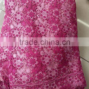 double color plum blossom chemical lace africa heavy fabric high quality lace fabrics for lady evening dress