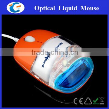 custom wired optical funny computer mouse with liquid inside