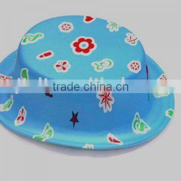 pvc hat with printed picture child hat