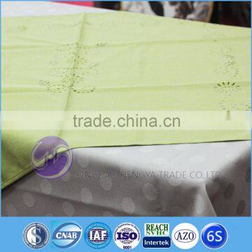 china wholesale polyester fabric laser cutting dining table cloth