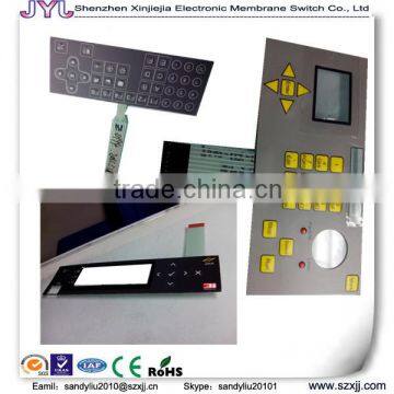 transparent window Calculator membrane keypad with various of leds