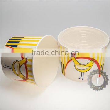 Disposable paper chicken bucket food container