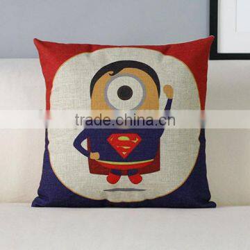 Decorative Amusing Cartoon Characters Linen Seat Cushion Cover