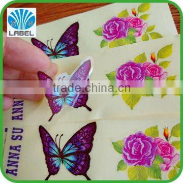 clear vinyl sticker printing colorful decal sticker adhesive butterfly die cut sticker