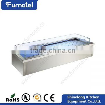 2016 Furnotel High Quality SS304 Small Refrigerated Showcase