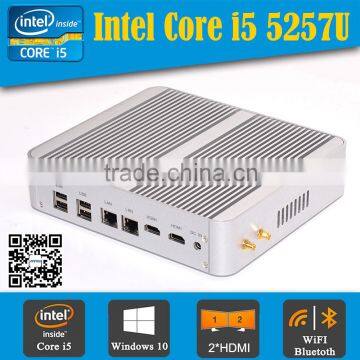 Hotting i5 fanless mini pc Windows 10 desktops Intel Core i5 -5257u 2.7G Intel HD 6100 support HD 4K resolution HDMI WIFI