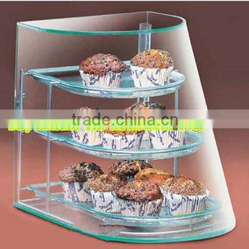 acrylic cup cake display shelf with lids