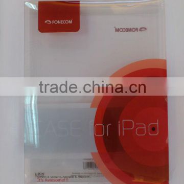 customized pvc packaging box for iPad 3 leather case