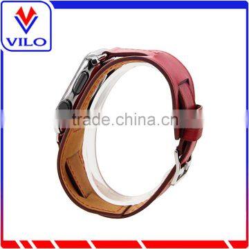 Genuine Leather Band Bracelet Cuff Wrist Watch Band For Apple Watch Cuff Leather Band photo-2