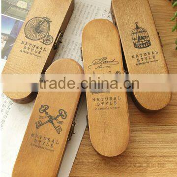 Accient fashion style wooden stationery box