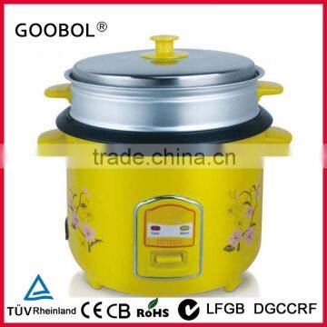 Cylinder Rice Cooker, Fullbody With S/S Lid and Non-stick Inner Pot