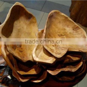 Fashion design classical Root fine wood hadmade fruit bowl