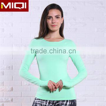 Custom Made Fitness Wear Bodybuilding Women Long sleeve Tops Plus Size Sports Tops For Yoga