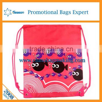 Nylon polyester drawstring dust proof bag custom logo printed backpack drawstring