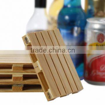 Wholesales Handmade Custom Cheap Unfinished Bar Pine Wooden Wine Glasses Coaster photo-2