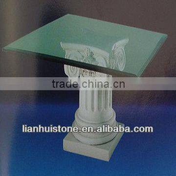 stone table bases for glass tops(customized accept)