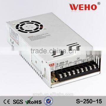 single output S-250-15 15v 16a switching dc power supply 250W