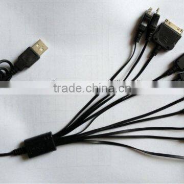 10 in 1 usb universal multi charger cable(with extension) 80cm