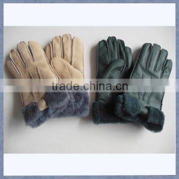 Cheap Wool Lined Sheepskin Fur Gloves