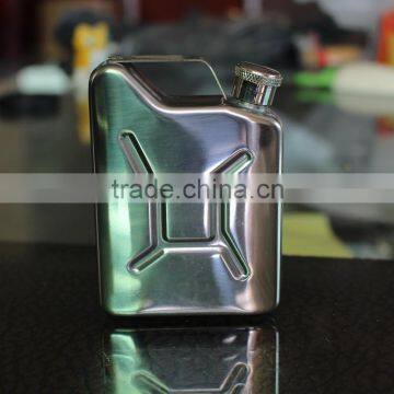 Stainless Steel Hip Flask In Oil Drum Shape Easy Carried And Simple