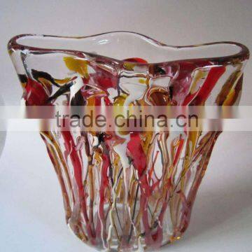 Hand Made Glass Art Vase