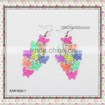 Mixed Colors New Design Butterfly Earrings In Stock