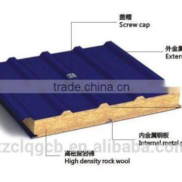 Good qulity fireproof rock wool sandwich panels