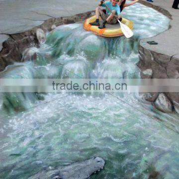 Wear Resistant Antibacterial Acid Resistant Function 3d flooring tile