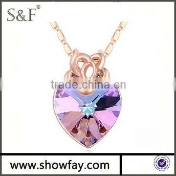 2016 Free Shipping For Party Heart Necklace Wholesale Gemstone Jewelry