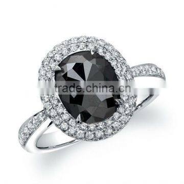 Black Moissanite Silver Ring Manufacturer Factory Price