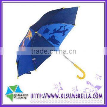 18''Personalized plastic handle auto cartoon safe stick kid umbrella